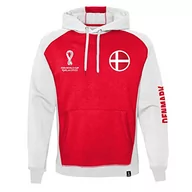 Bluzy męskie - FIFA Męska bluza z kapturem Official World Cup 2022, męska, rozmiar XL, czerwona, Extra, czerwony, XL - miniaturka - grafika 1
