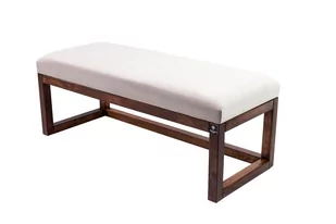 Emra Wood Design, Ławka na buty LPG-2 145 cm, orzech siedzisko gładkie, srebrny - Ławki do przedpokoju - miniaturka - grafika 1