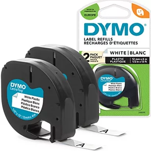 Dymo Plastikowe Etykiety, Czarny/Biały, 2 Sztuki - Etykiety do drukarek - miniaturka - grafika 1