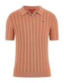 Bluzki damskie - Guess Bluzka Damska Bawełniana Pomarańczowa Półgolf Paski M Gna - GUESS - miniaturka - grafika 1