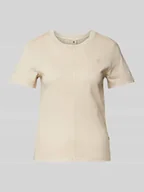 Koszulki i topy damskie - T-shirt z wyhaftowanym logo - miniaturka - grafika 1