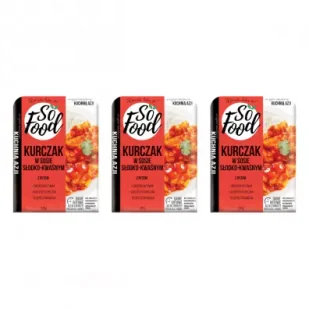 So Food Kurczak w sosie słodko-kwaśnym z ryżem zestaw 3 x 330 g - Szybkie dania obiadowe - miniaturka - grafika 1