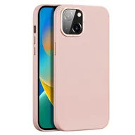 Etui i futerały do telefonów - Dux Ducis Grit skórzane etui do iPhone 14 Plus elegancki pokrowiec ze sztucznej skóry (kompatybilne z MagSafe) różowy - miniaturka - grafika 1
