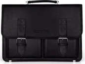 Teczki i aktówki - Solome CZARNA AKTÓWKA TECZKA LISTONOSZKA SOLOME - miniaturka - grafika 1