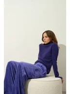 Swetry damskie - AUTHENTIC CASHMERE Kaszmirowy golf "Bise" w kolorze fioletowym - miniaturka - grafika 1