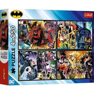 Puzzle - Puzzle 4x250 Batman w akcji TREFL - miniaturka - grafika 1