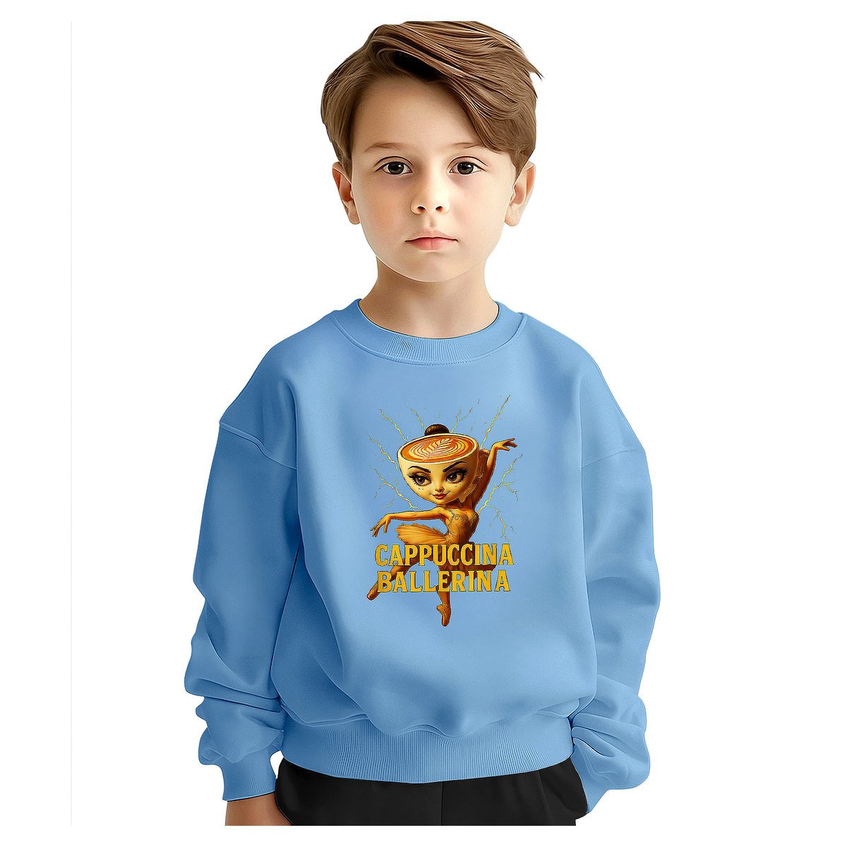 BLUZA DZIECIĘCA BRAINROT CAPPUCCINA BALLERINA 122-128 DLA DZIEWCZYNKI