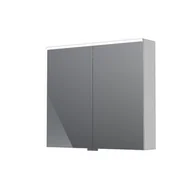Szafki łazienkowe - Szafka łazienkowa wisząca z lustrem Oristo Geo 80 cm chrom połysk KI01-SGL2D-80-99 - miniaturka - grafika 1