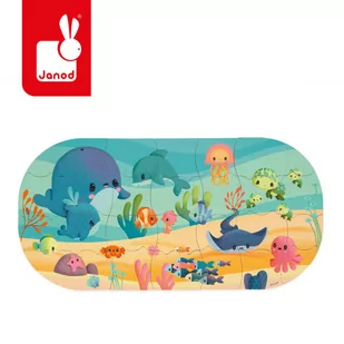 Janod Puzzle do kąpieli Ocean 28 el. 3+ - Zabawki do kąpieli - miniaturka - grafika 1