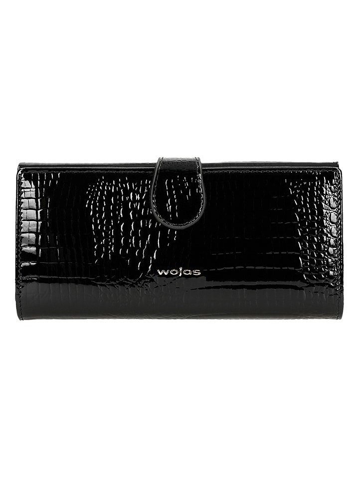 Wojas Skórzany portfel w kolorze czarnym - 19 x 9 x 3 cm
