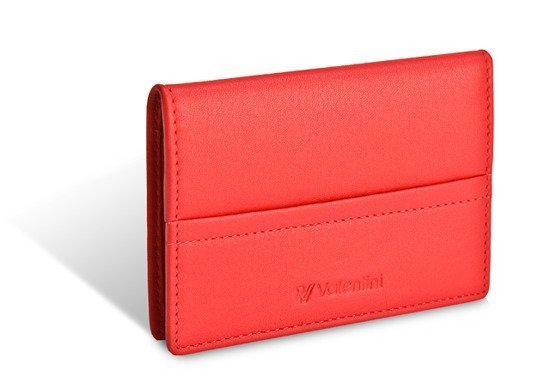 Skórzane etui na wizytówki Valentini Black & Red Diamond
