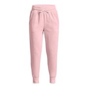 Spodnie i spodenki dla dziewczynek - Dziewczęce spodnie treningowe UNDER ARMOUR Rival Fleece LU Joggers - różowe - miniaturka - grafika 1