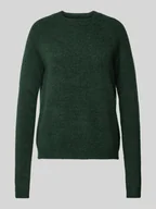 Swetry damskie - Sweter z dzianiny o kroju regular fit z raglanowymi rękawami model ‘JULIANA’ - miniaturka - grafika 1