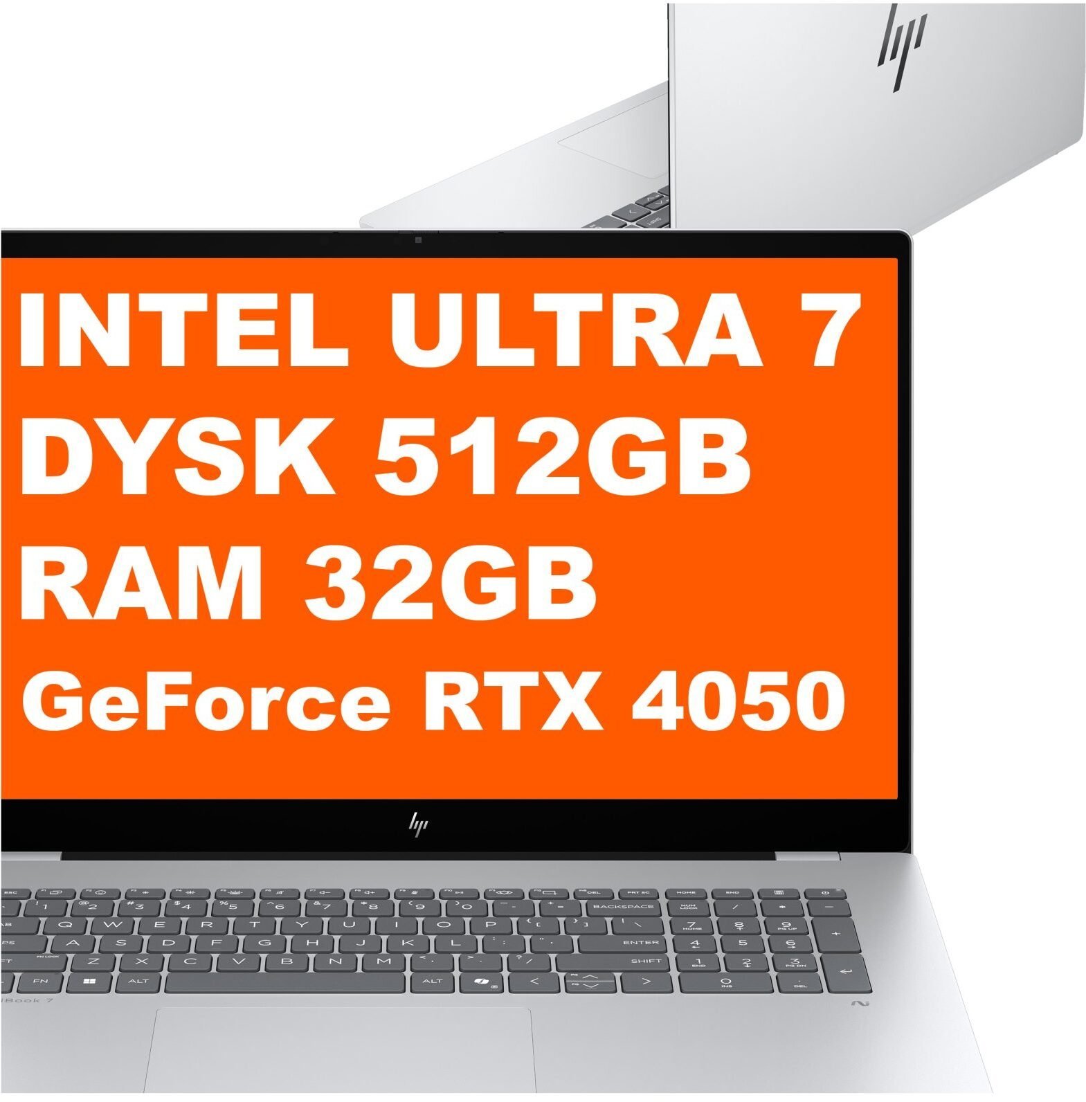 HP OmniBook 7 NGAI 17-dc0001na / BG3H1EA / Ultra 7 / 32GB / 512GB / RTX 4050 / FullHD / Win 11 / Srebrny BG3H1EA_32GB_500SSD_W11