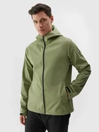 Kurtki męskie - Kurtka męska softshell wiatroodporna 4F 4FWAW24TSOFM283-43S Zielony - miniaturka - grafika 1