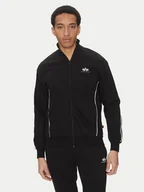 Bluzy męskie - Alpha Industries Bluza Small Logo 156305 Czarny Regular Fit - miniaturka - grafika 1