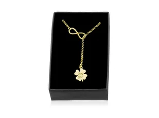 Srebrny naszyjnik przekładany Nieskończoność i Koniczynka - 24k złocenie - Naszyjniki Srebrny naszyjnik przekładany Nieskończoność i Koniczynka - 24k złocenie - Naszyjniki - miniaturka - grafika 1