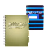 Zeszyty szkolne - Zestaw kołozeszyt w kratkę B5 oliwkowy z przekładkami Pukka Pad + Zeszyt Flex Pad B5 niebieski - miniaturka - grafika 1