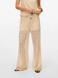 Vero Moda Spodnie w kolorze kremowym - Spodnie damskie - miniaturka - grafika 1