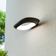 Lampy ogrodowe - Lucande kinkiet zewnętrzny LED LOOP, czarny, IP44, metalowy - miniaturka - grafika 1