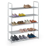 Szafki na buty - stojak na buty relaxdays metalowy srebrny - miniaturka - grafika 1