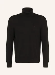 Calvin Klein Golf Z Wełny Merino schwarz - Swetry męskie - miniaturka - grafika 1