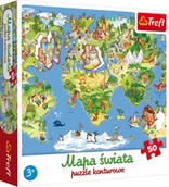 Puzzle - Trefl puzzle Mapa świata - miniaturka - grafika 1