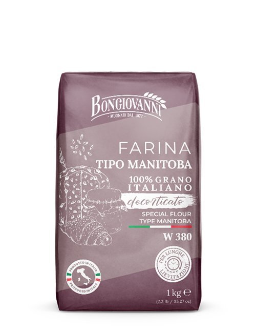 Mąka z pszenicy miękkiej Farina Tipo Manitoba W380 1kg - Bongiovanni