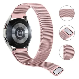 Bransoleta Uniwersalna Alogy Milanese Magnetic Strap Pasek z magnesem do smartwatcha 22mm Różowy - Akcesoria do smartwatchy - miniaturka - grafika 5