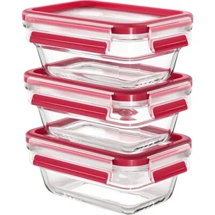 Zestaw pojemników na żywność TEFAL MasterSeal N1051110 (3 szt.) - Pojemniki kuchenne - miniaturka - grafika 1