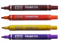 Markery permanentne - Pentel, marker permanentny N50, fioletowy - miniaturka - grafika 1