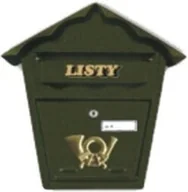 Akcesoria do bram - Damech Skrzynka na listy  Domek antyczna miedź - miniaturka - grafika 1