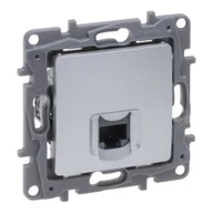 Gniazdka elektryczne - Legrand Gniazdo RJ 45 Niloe Selection 762173 kategoria 6 UTP aluminium - miniaturka - grafika 1