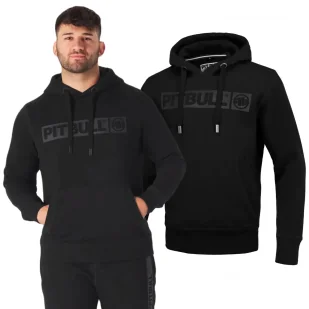 Bluza z kapturem Pit Bull New Brushed Fleece Group Hilltop '24 - Czarna XXL - Odzież taktyczna i umundurowanie Bluza z kapturem Pit Bull New Brushed Fleece Group Hilltop '24 - Czarna XXL - Odzież taktyczna i umundurowanie - miniaturka - grafika 1