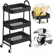 Wózki kuchenne - Wózek Kuchenny Regał Łazienkowy Szafka Na Kółkach - miniaturka - grafika 1