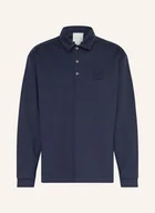 Bluzki damskie - Calvin Klein Bluzka Polo Z Dzianiny Dresowej blau - miniaturka - grafika 1