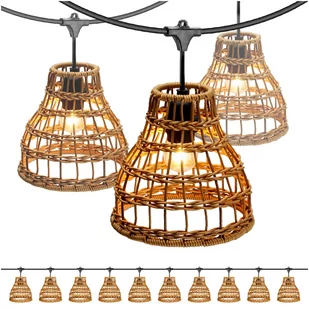 ZESTAW CRETE 2x Girlanda ogrodowa 5m + kabel 10m + 10x klosz R1 - Lampy ogrodowe - miniaturka - grafika 1