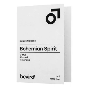 Beviro Shaving, Bohemian Spirit, woda kolońska, 1ml - Wody i perfumy męskie - miniaturka - grafika 1