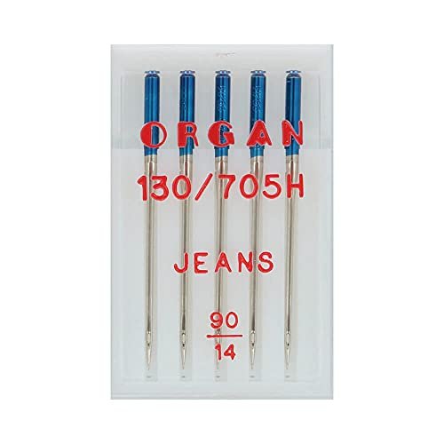 Organ Needles 5524090 igły maszynowe, srebrne, rozmiar 90/14, 5 odliczonych