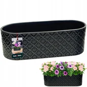 Donice - DONICA DONICZKA CERAMICZNA SZKLIWIONA KOBALTOWA OZDOBNA 13x37 ROŚLINY KWIAT - miniaturka - grafika 1