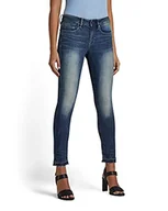 Spodnie damskie - G-STAR RAW Jeansy damskie 3301 Mid Waist Ankle Skinny, Antic Faded Baum Blue C296-b817, 25W x 30L - miniaturka - grafika 1
