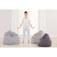 Pufy i podnóżki - Worek do siedzenia, głęboka czerń, Ø50 × 85 cm, Velvet - miniaturka - grafika 1