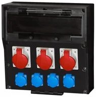 Rozdzielnie elektryczne - F-elektro Rozdzielnica gumowa LIDO 18S 16A 5p 2x32A 5p 4x250V F3.0354 - miniaturka - grafika 1
