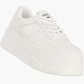 Półbuty damskie - Sneakersy Damskie Ekoskóra Buty Na Platformie Klasyczne Casual Półbuty Białe ShoSho Biały 37 - miniaturka - grafika 1