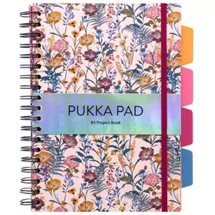 Kołobrulion Book Bloom. Kwiaty jasne. Pukka Project. B5 linia. 100 kartek - Zeszyty szkolne - miniaturka - grafika 1