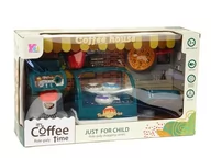 Zabawki AGD - Adar Zestaw kuchenny 564824 ekspres do kawy, kubek do kawy, kasę fiskalną, ladę chłodniczą, ciastka, pizza, narzędzie do krojenia, pojemnik - miniaturka - grafika 1