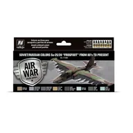 Kolejki i akcesoria - Vallejo Zestaw Air War 8 farb - Soviet / Russian colors Su-25/39 "Frogfoot" from 80's to present Vallejo 71603 - miniaturka - grafika 1