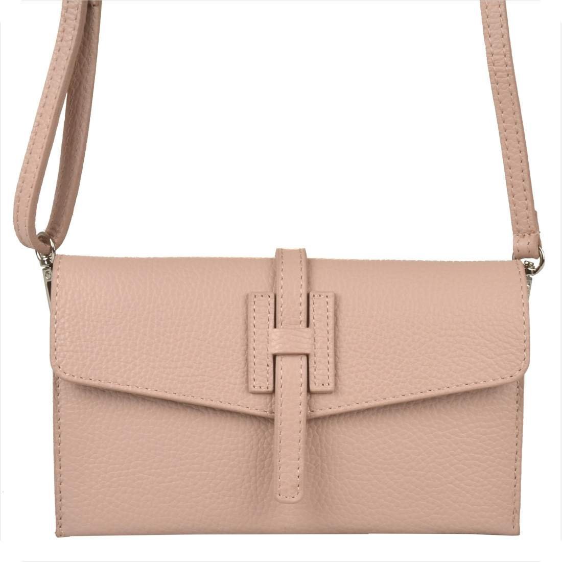 Vera Pelle mała skórzana listonoszka róż pudrowy