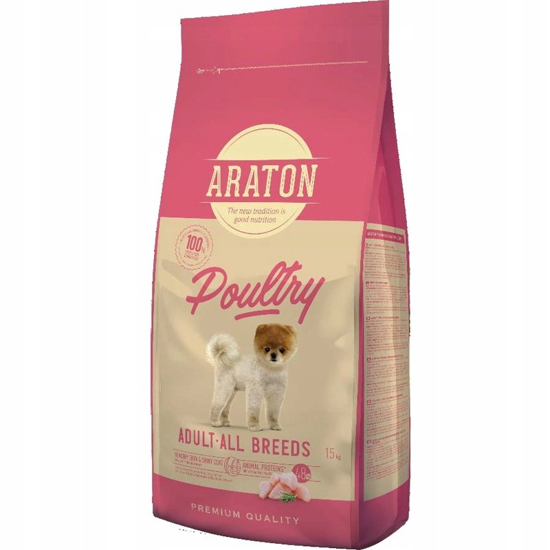 ARATON POULTRY SUCHA KARMA Z DROBIEM DLA PSÓW 15kg