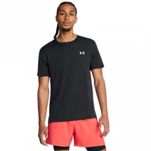 Męska koszulka do biegania Under Armour UA Launch Camo Shortsleeve - czarna - UNDER ARMOUR - Koszulki sportowe męskie - miniaturka - grafika 1
